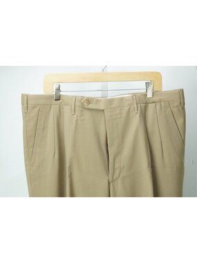 Rota Solid Khaki Brown 100% Wool Mens Dress Pants Sz 56 EU BRAND NEW